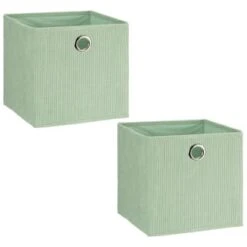 Lokken Cord Storage Cubes 2pk - Sage -Hot Sale Household Items 395812 2pk lokken storage cubes sage 4