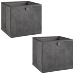 Lokken Velvet Storage Cubes 2pk - Grey 6 Lokken Velvet Storage Cubes 2pk - Grey -Hot Sale Household Items 395825 2pk velvet lokken storage cubes grey 3