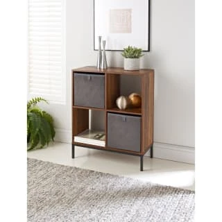 Lokken Velvet Storage Cubes 2pk - Grey 4 Lokken Velvet Storage Cubes 2pk - Grey - Image 4