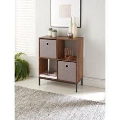 Lokken Linen Storage Cubes 2pk - Grey -Hot Sale Household Items 395851 2pk linen lokken storage cubes grey