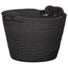 B&M Cara Rope Basket With Handle - Black