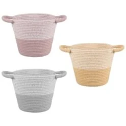 B&M Two Tone Rope Basket - Natural 3 B&M Two Tone Rope Basket - Natural -Hot Sale Household Items 395885 395886 395887 two tone rope basket group 2