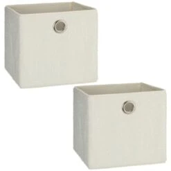 New Arrival -Hot Sale Household Items 395965 2pk teddy lokken storage cubes cream 2