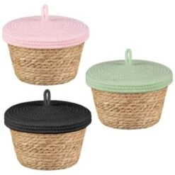 B&M Kendall Basket With Lid - Black -Hot Sale Household Items 395974 395975 395976 kendall basket with lid group 2