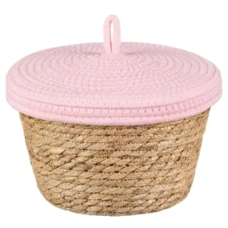 B&M Kendall Basket With Lid - Pink 1 B&M Kendall Basket With Lid - Pink