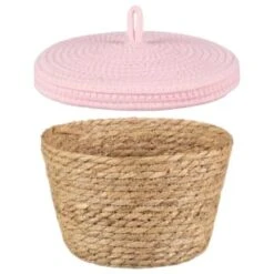 B&M Kendall Basket With Lid - Pink 4 B&M Kendall Basket With Lid - Pink -Hot Sale Household Items 395976 kendall basket with lid pink