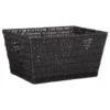 B&M Vannes Heart Cut Out Wicker Basket - Black