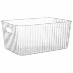 Ribbed Clear Storage Tub - Large
